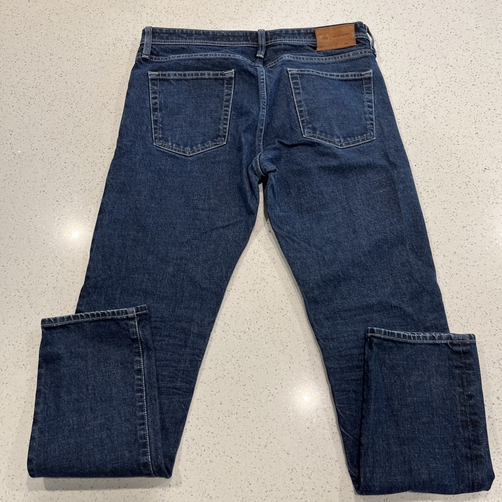 AG Adriano Goldschmied Tellis Men's Modern Slim Blue Jeans 35/33 - Picture 8 of 10